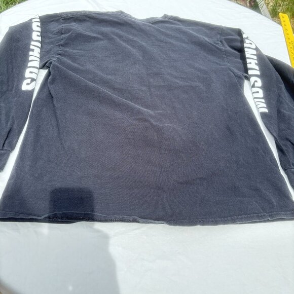 GILDAN Heavy 100% Cotton TearAway Long Sleeve Unisex LARGE Black Graphic Tee - Picture 16 of 16